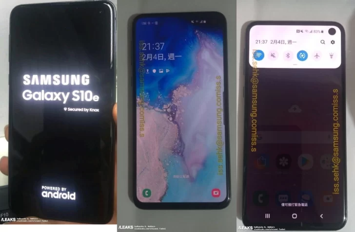 Se filtra por completo el Galaxy S10e, el gama alta de «bajo costo» que presentará Samsung