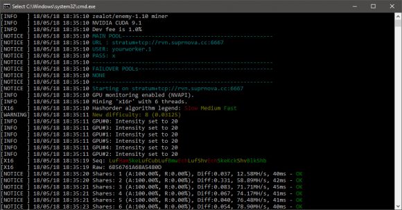 Nuevo ligeramente más rápido z-enemy-1.10 Nvidia GPU Miner para RavenCoin (RVN)