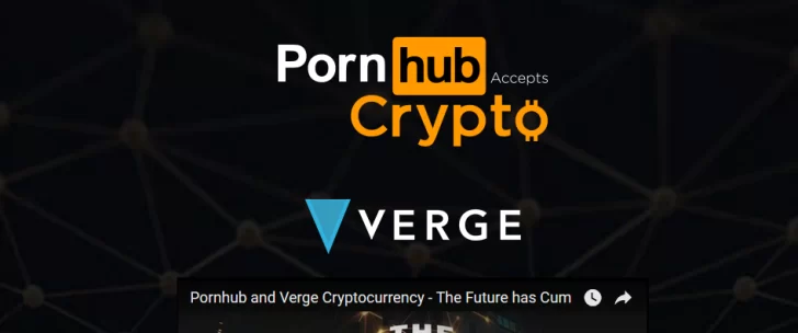 BREAKING: PornHub acepta Verge (XVG) como medio de pago en todas sus plataforma