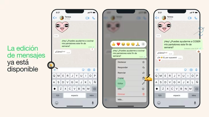 Cómo editar mensajes en WhatsApp: la nueva función que esperaban todos