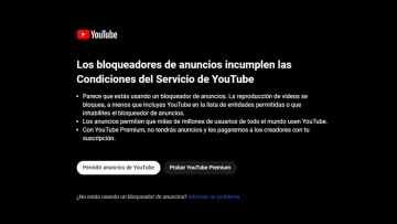 YouTube se cansa de los bloqueadores de anuncio