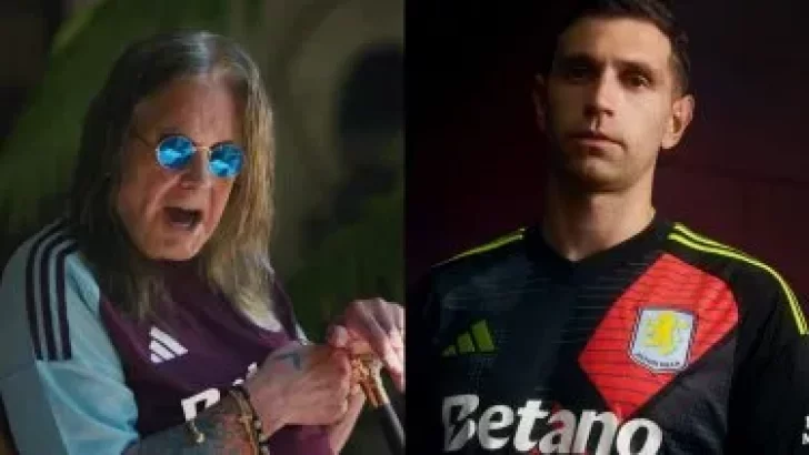 Rock and Gol! Dibu Martínez y Ozzy Osbourne presentan la nueva camiseta del Aston Villa