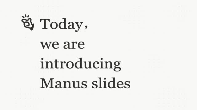 Manus lanza “Manus Slides”, una herramienta de IA para crear presentaciones impresionantes desde una sola instrucción