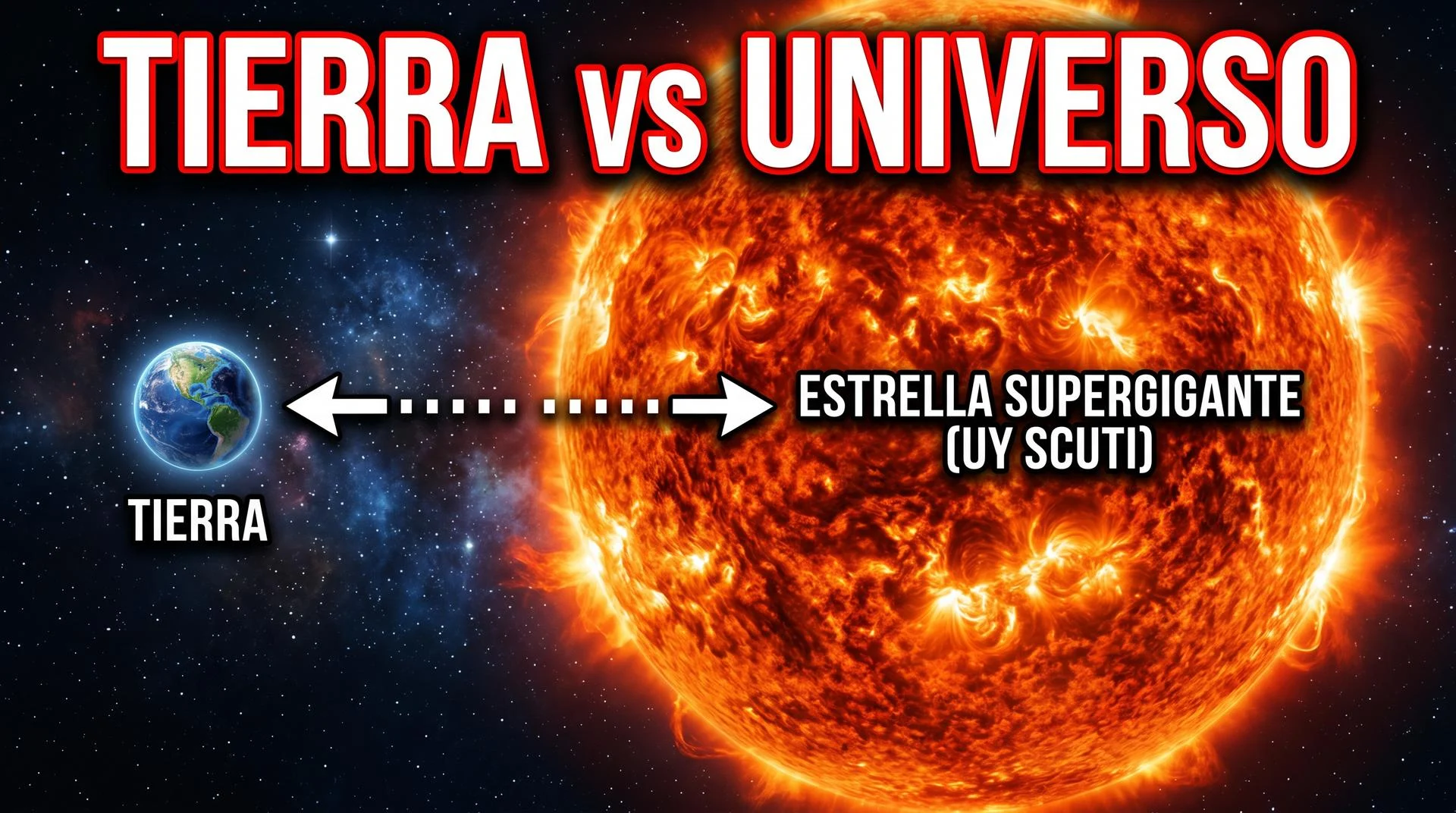 Así se compara la Tierra con los objetos más grandes del universo