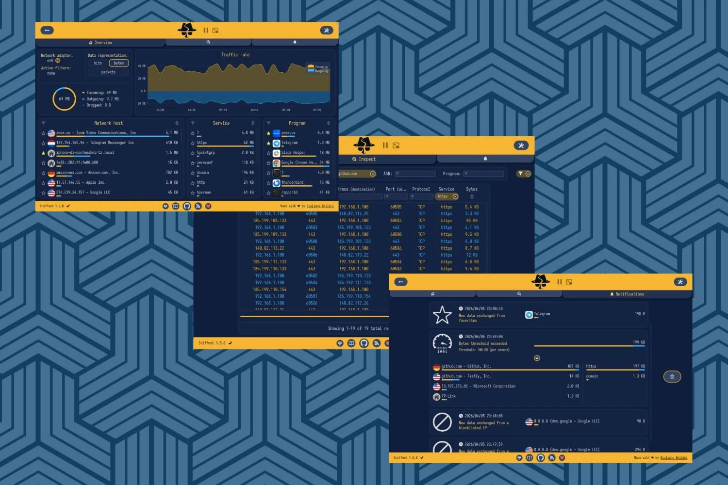 Sniffnet: controla y entiende el tráfico de red de tu ordenador