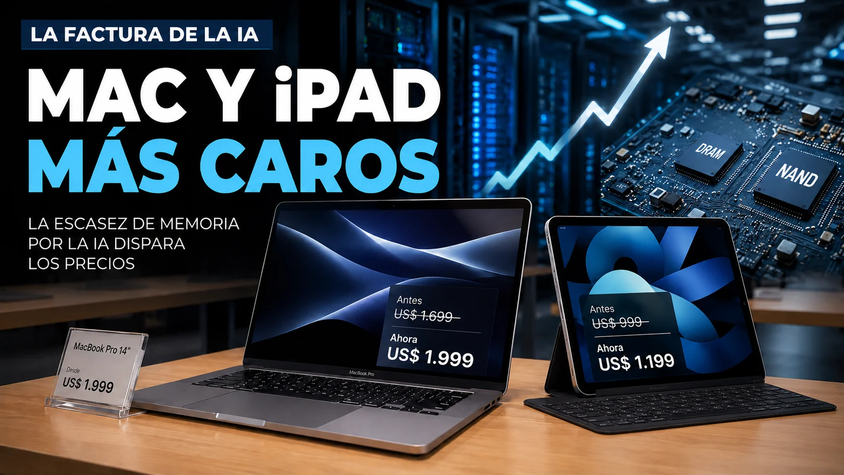 La IA dispara costos: Apple sube Mac y iPad