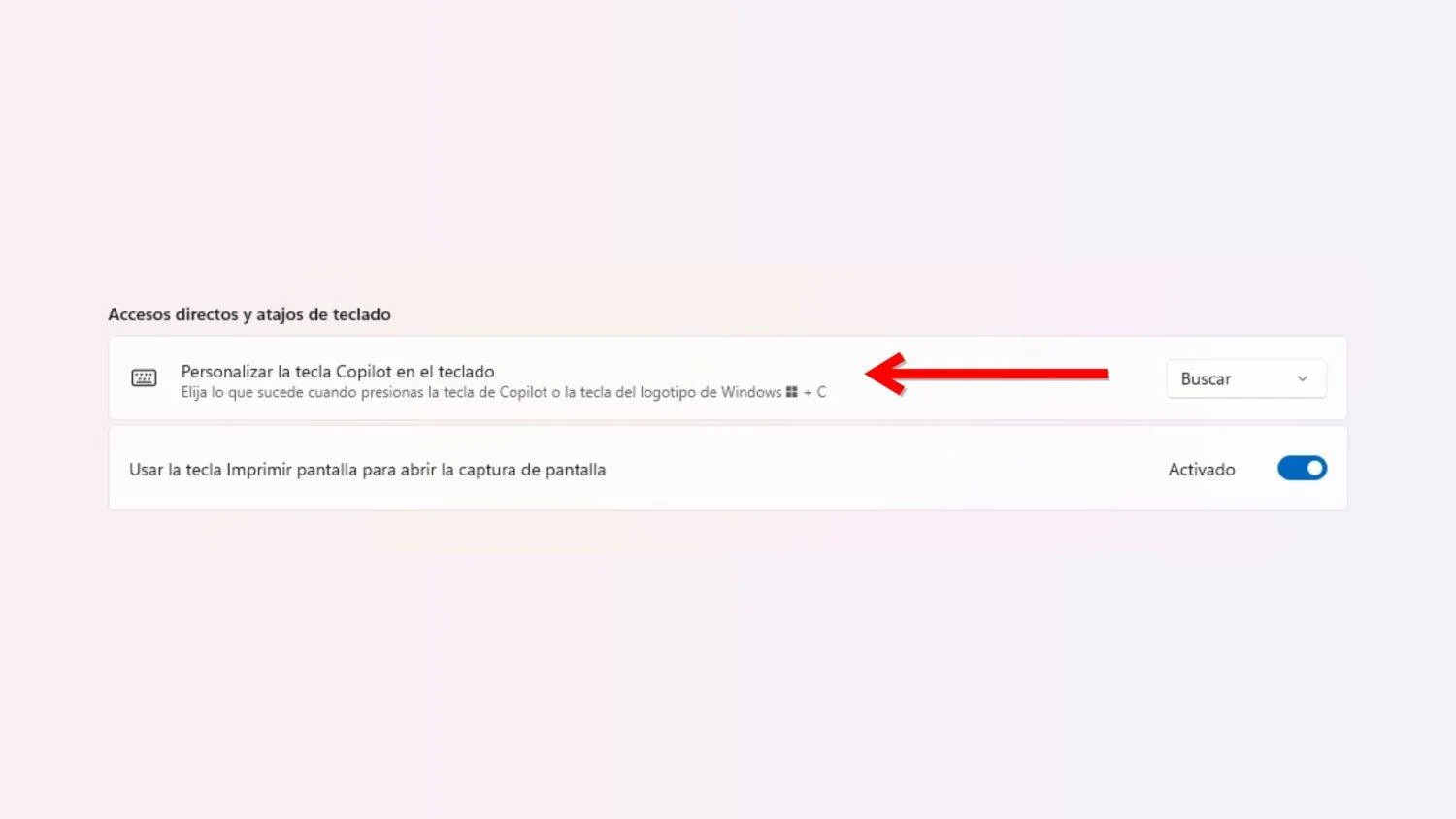 Microsoft permitirá remapear la tecla copilot en windows 11